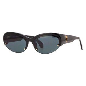 A0452Z New PALM ANGELS Palmdale Black Semi Rimless Cat Eye PERI054 1007 Sunglass